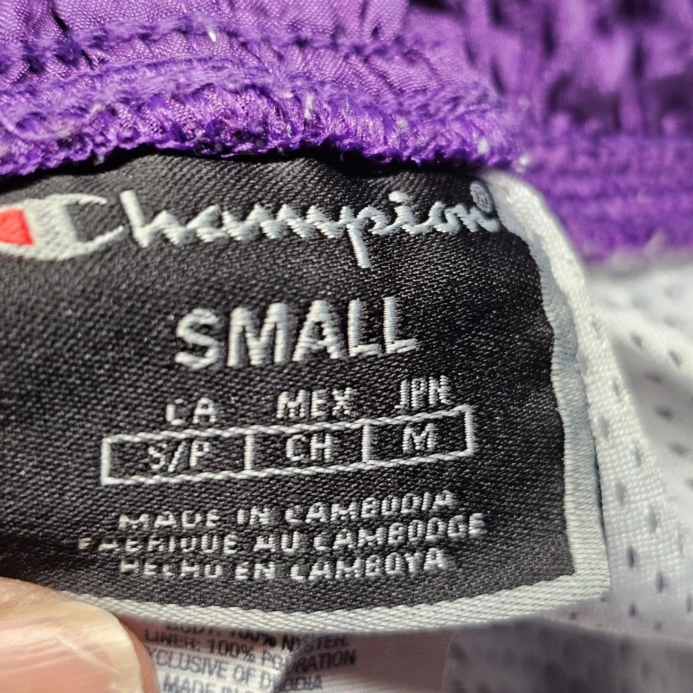 Champion Mens Purple Nylon Mesh Lined Athletic Shorts Small 84441 PRC Sportswear